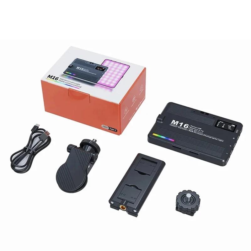 RGB Camera Light Pocket LED Fill Lights for Video Recording Selfie Light Full Color 3000-9900K with Clip 1500mAh Rechargeable