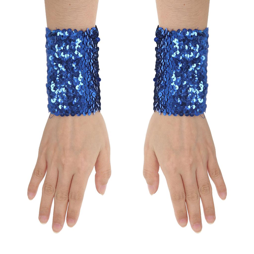 Festival Carnivel Party Accessories 1 Pair Women Ladies Shiny Sequins Stretchy Oversleeve