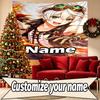Custom Name Personalized Genshin Impact Print Tapestry, Wall Art Decor, Bedroom, Dorm, Apartment, LivingRoom, Party Backdrop, Gift for Birthday