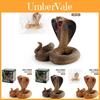 Modèle de Serpent Cobra Statique de Haute Qualité Orange et Marron Pour une Décoration de Table Unique