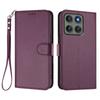 For Motorola Edge 60 Pro 5G Leather Case Wallet Stand Phone Cover with Wrist Strap