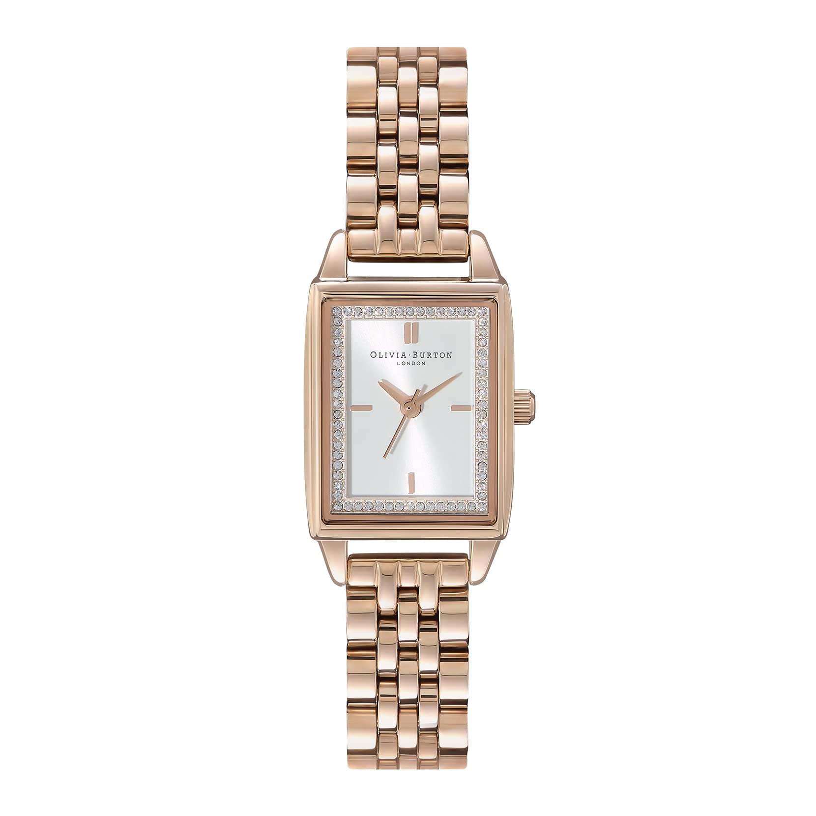

Authorized Dealer Olivia Burton Watch ob24000014 Townhouse 21mm Rectangle White Carnation Gold Bracelet [OLIVIA BURTON] Women s &