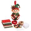 DIY Projects for Winter Festivals Patchwork Ornament Kit Christmas Holiday Decoration, Decorative Fabric Craft Set with Traditional Patterns Seasonal