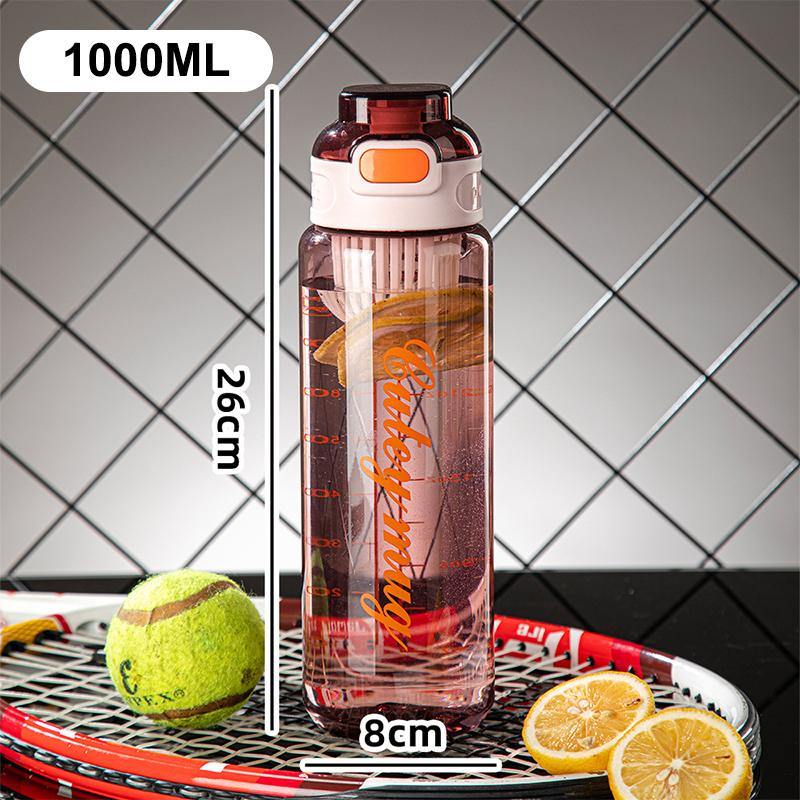 1000Ml Sports Water Bottle Large-Capacity Plastic Water Cup With Scale Portable Outdoor Travel Gym Fitness Jugs Drinking Kettle
