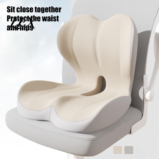 Supportive Cushion for Desk Chair Memory Foam Car Seat Cushion, Ergonomic Lumbar Support Back Pain, Coccyx Relief Non-Slip Office Pad with Breathable