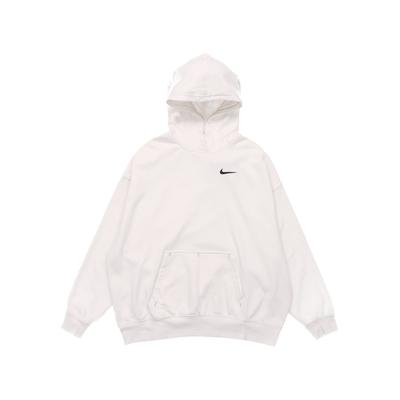 Embroidered Logo Loose Hoodie Women Hoodies White DM6202-030