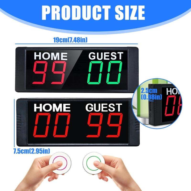 Multi-Sport Digital Scoreboard Adjustable Brightness Countdown Time Display Electronic Scoreboard Score Keepers