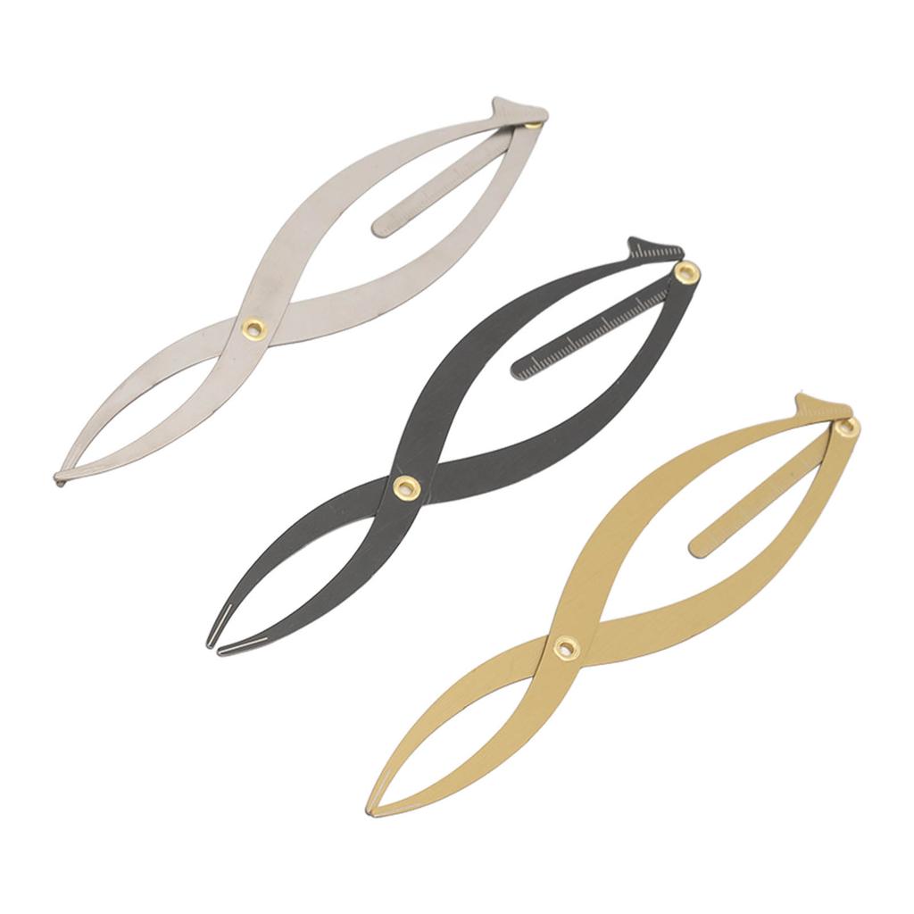 3 Stück Augenbrauen Schablone Microblading Lineal Skala 3 Punkt Positionierung Semi Permanent Edelstahl