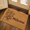 All Weather Welcome Mat Low Profile Entryway Mat for Home Front Entrance Back Non Slip Backing Doormat for Door Decor