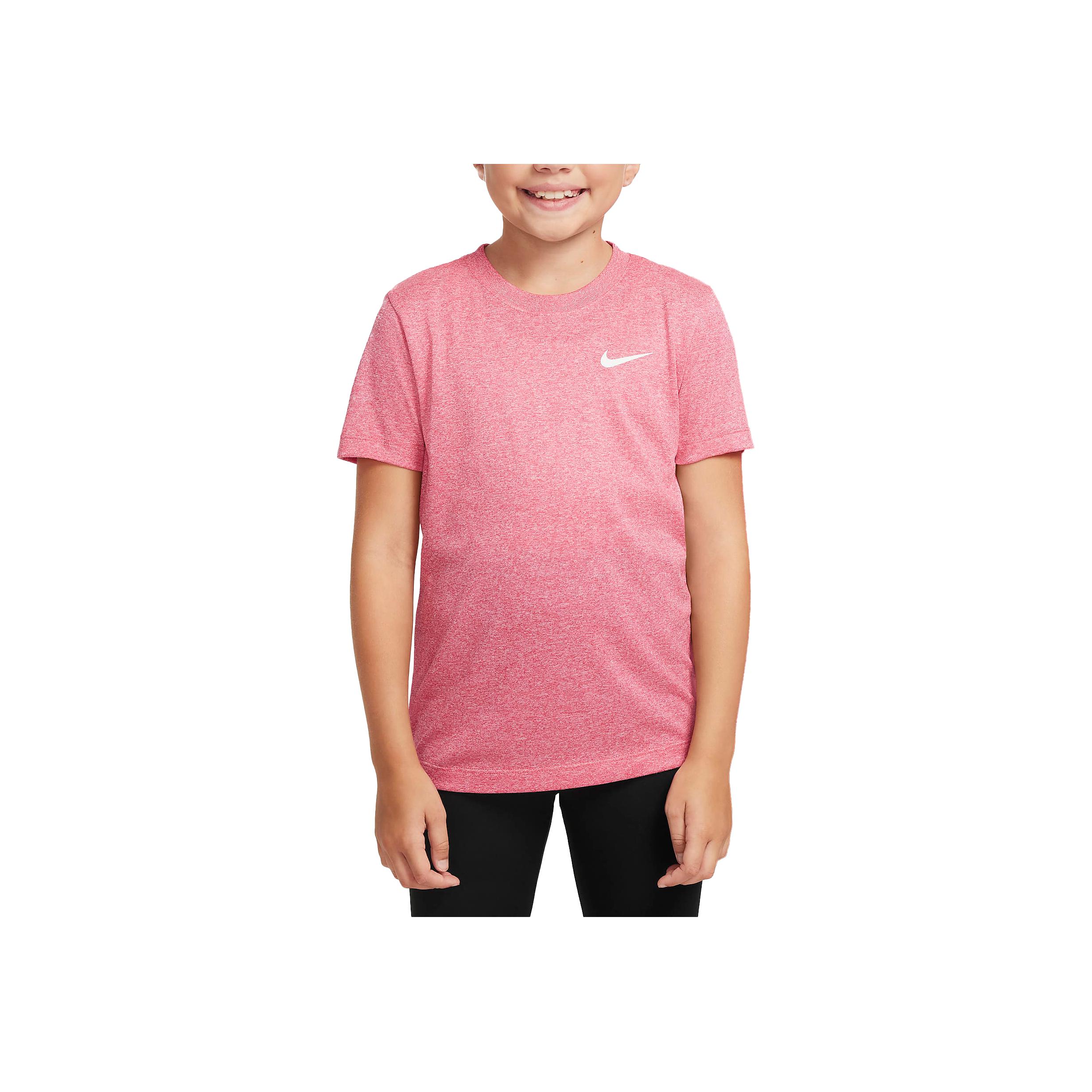 

Nike Legend Dri-FIT Soft Absorbent Lightweight Short Sleeve T-Shirt Kids Tops Purple White Stone FZ5198-629 M