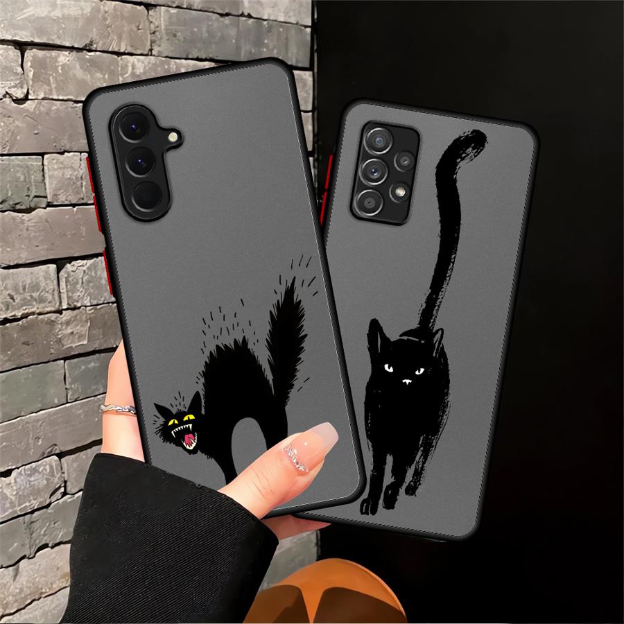 Phone Cover Case for Samsung Galaxy A52S A72 A17 A52 A16 A15 A14 A23 A73 A33 A56 A55 A35 A34 A36 A53 A54 Lrritable Cat