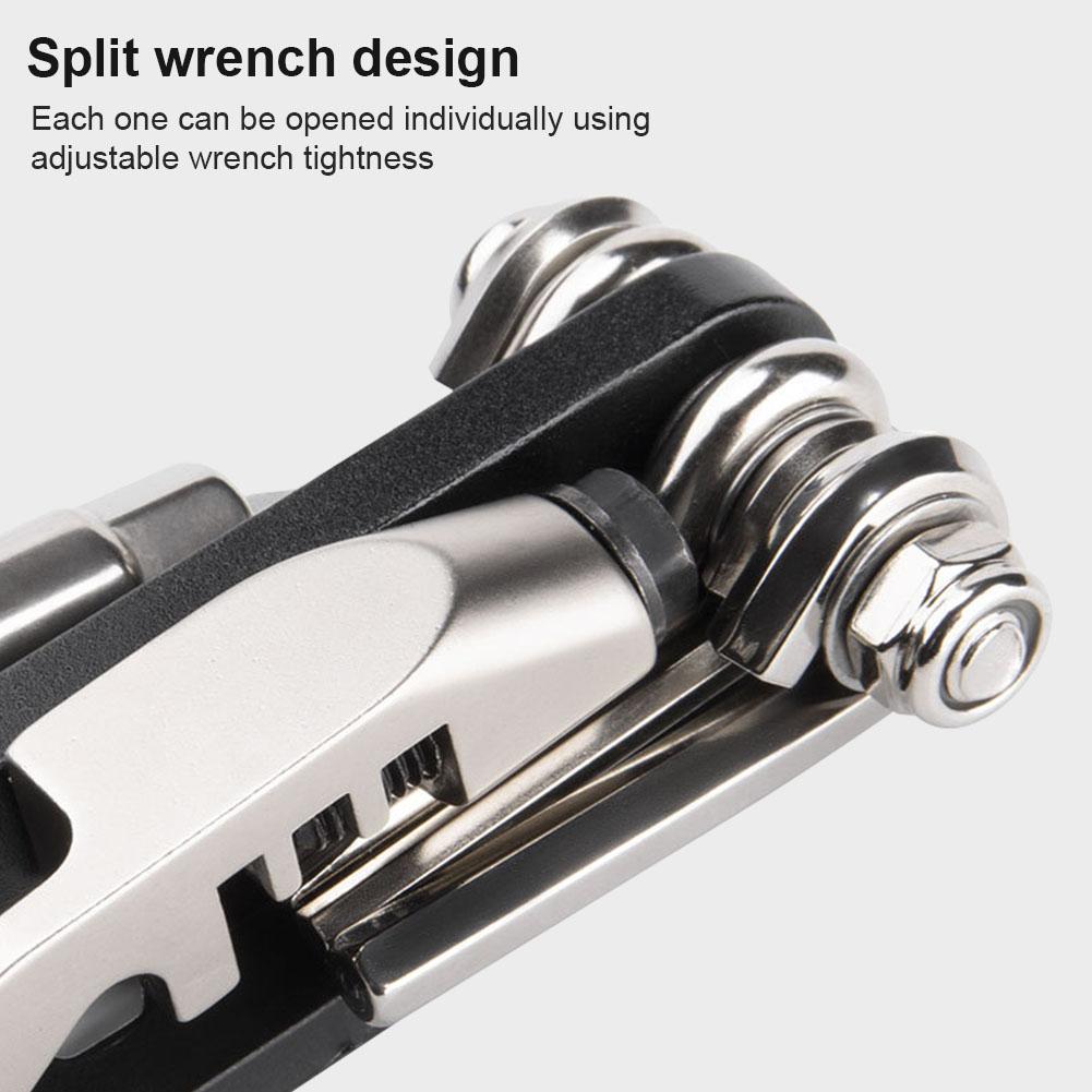 15 In 1 Bicycle Multi Tool with Hex Wrench Portable Bike Repairing Suit Wear Resist Cycling Maintenance Tool for Emergency Tool
