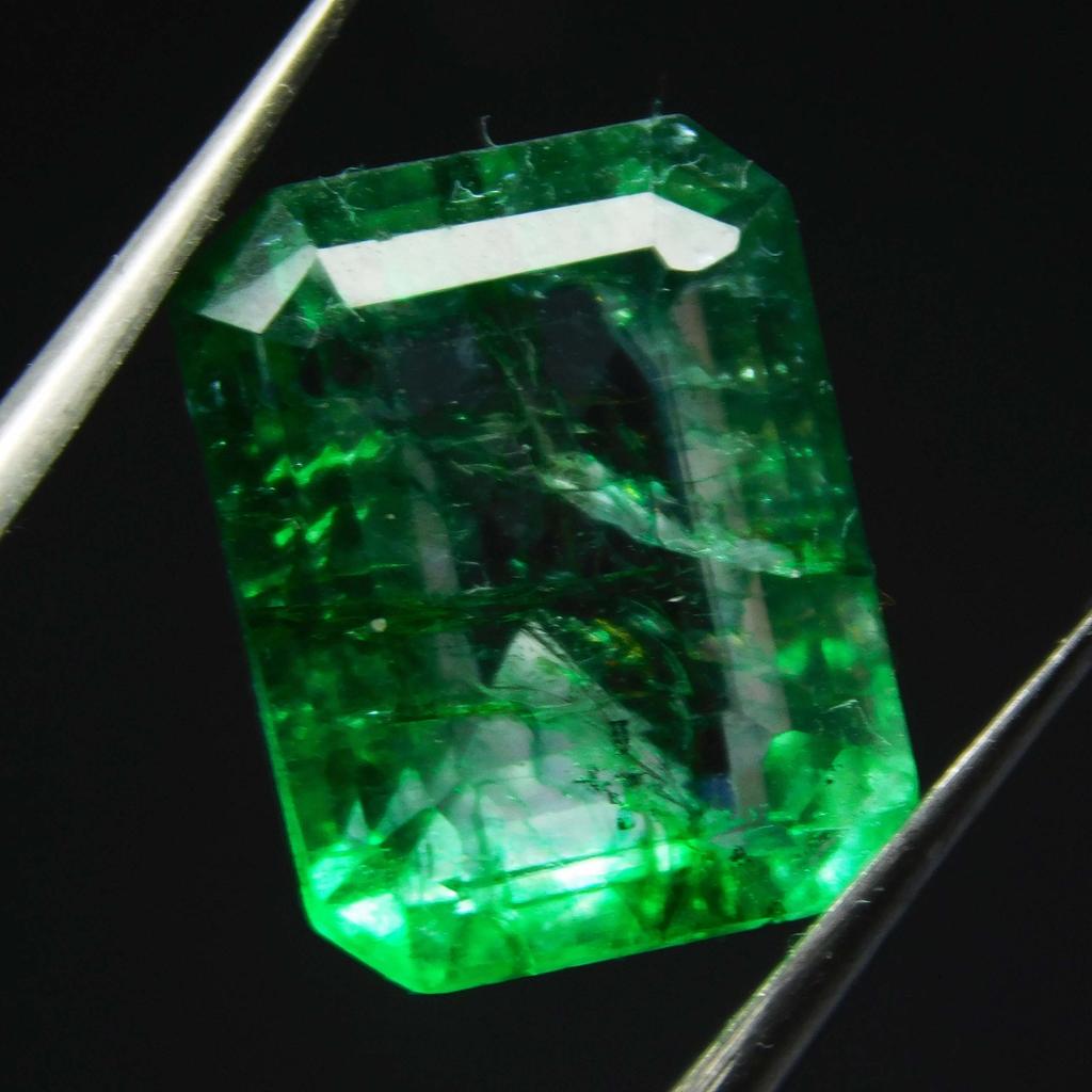 Natural Green Emerald Loose Gemstone 8 ct Emerald Shape Colombian for Jewelry Making and Crafts