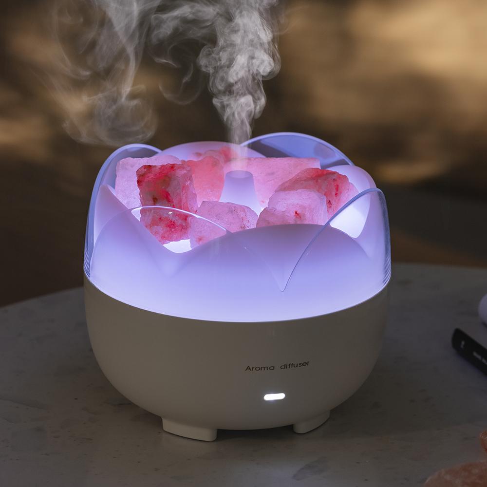 

Ароматерапия Соляной Камень Увлажнитель Воздуха Диффузор Эфирных Масл Пульт Дистанционного Управления Домашний Электрический Светильник Ультразвуковой Аромадиффузор EU белый