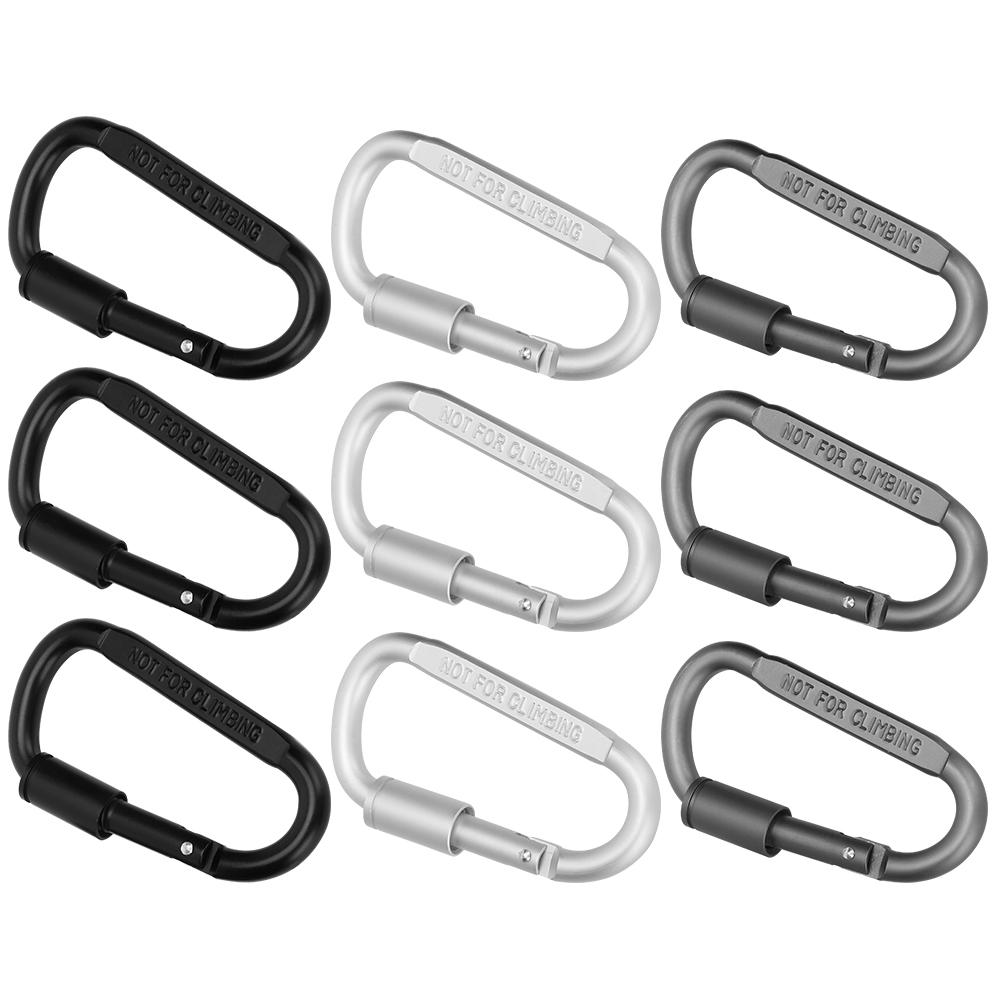D Shaped Buckle Carabiner Quick Hanging Lock Outdoor Equipment Tool Aluminum Alloy