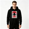 Men's Uchiha Ninja Crow Printed Pullover Hoodie Casual Long Sleeve Sweatshirt for Daily Wear