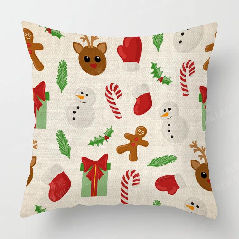 Modern Home Living Room Decor Throw Pillow Covers Cushion Sofa 35X35Cm 40X40 60X60Cm 45X45Cm 40*40Cm Pillowcase Merry Christmas