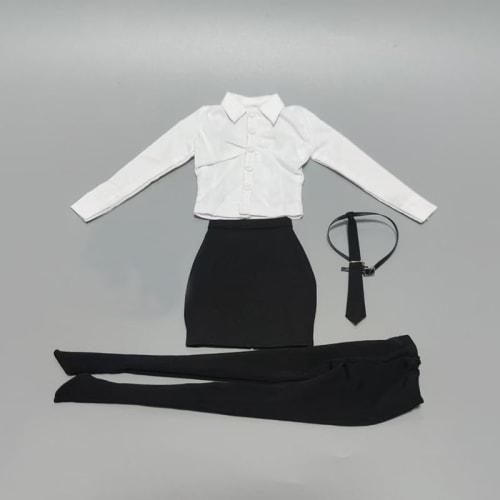 HAMRETHYPPZ 1/6 Scale Costume Figure Clothes for Women, Secretary Outfit, Sexy Work Clothes, Sexy Skirt, Shirt, HR Suit, Sexy Skirt Suit (Body, Head,