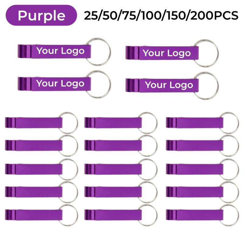 25-200Pcs Bottle Opener Keychains Wedding Thank You Gifts for Guest Portable Mental Wine Beer Openers for Party Birthday Favors