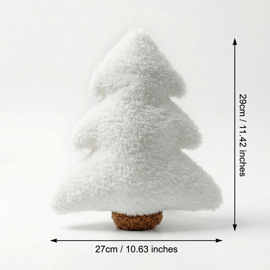Christmas Tree Pillow Soft Plush Throw Cushion for Sofa Bed Couch Bedroom Holiday Farmhouse Decor Festive Gift for Kids Adults