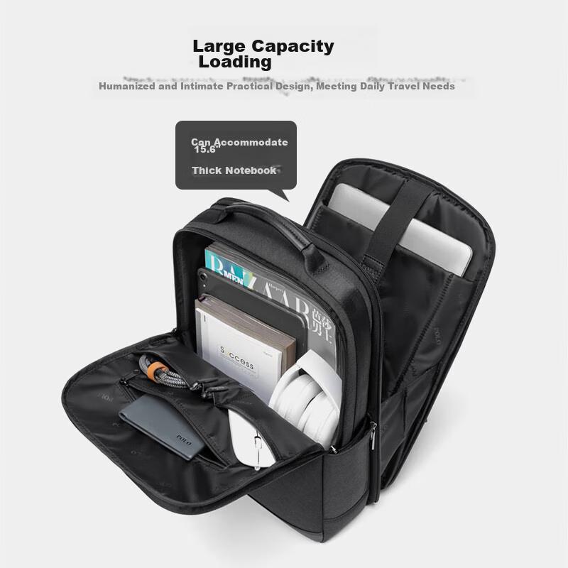 Polo Backpack for Men, Business Simple Style, Large Capacity Laptop Bag, 15.6 Inches, Suitable for Travel And Commuting
