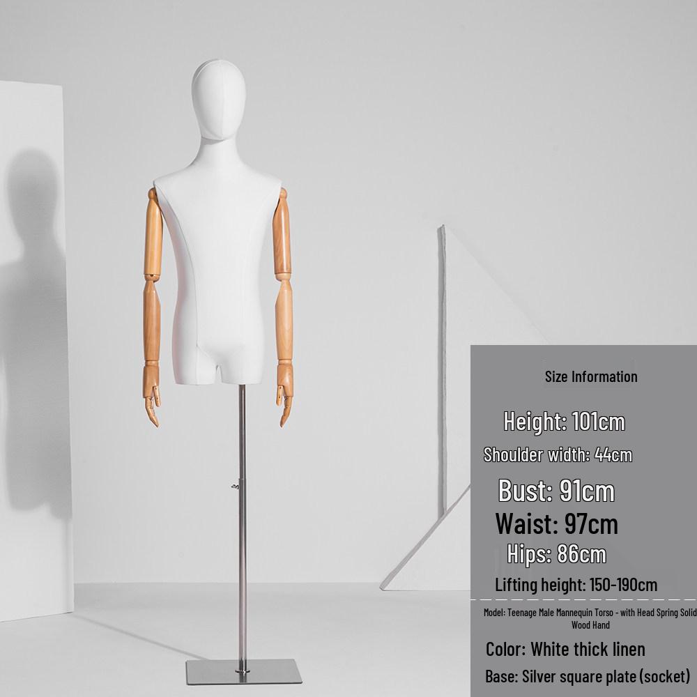 Korean Style Men's Full Body Fabric Mannequin for Clothing Display