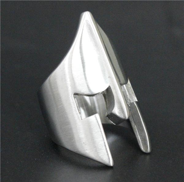 Drop Ship Size 7-16 Cool Fashion Helmet Armor Ring 316L  Stainless Steel Polishing Cool Fighter Biker Ring