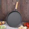 Holz Griff Gusseisen Bratpfanne 20/26cm Crepe Maker Topf Pfannkuchen Pfanne Restaurant