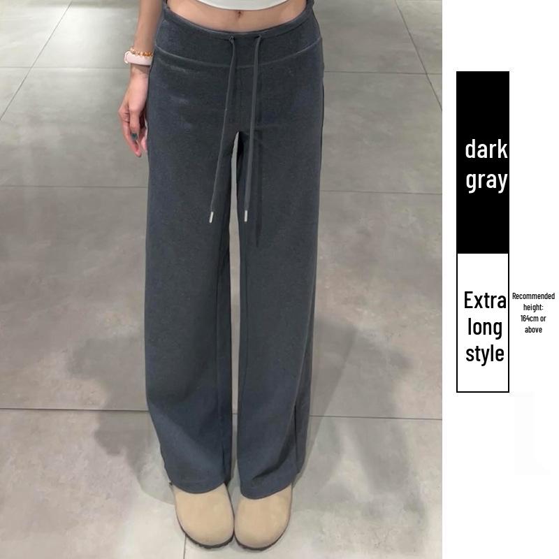 Lulu Unisex High Waist Slimming Sweatpants - Autumn 2026: Wide Leg, Plus Velvet
