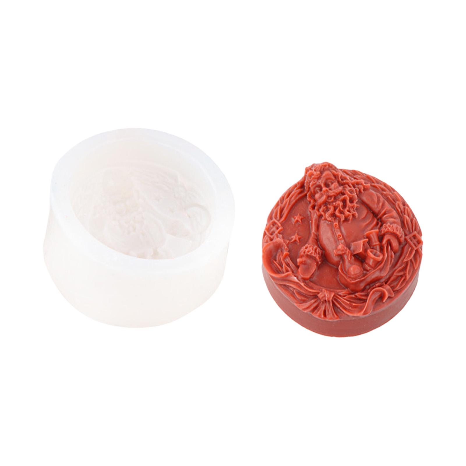 Christmas Embossed Silicone Mold Holiday Candle Silicone Mould For Epoxy Resin Handmade Craft Candle Soap Making Mould