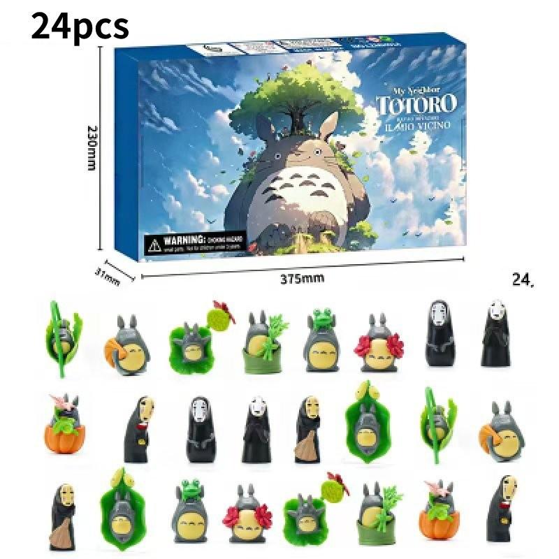 Christmas Totoro Doll Model 24 Days Countdown Advent Calendar Toy Gift Festivals