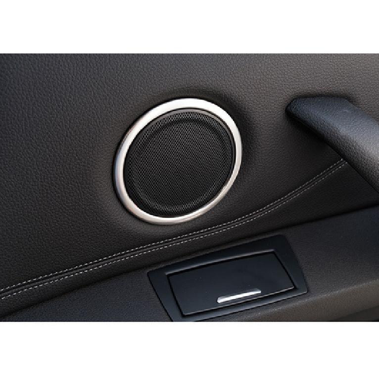 For BMW X1 X2 F39 2017-  Stainless Front & Rear Door Speaker Cover Trim 4pcs