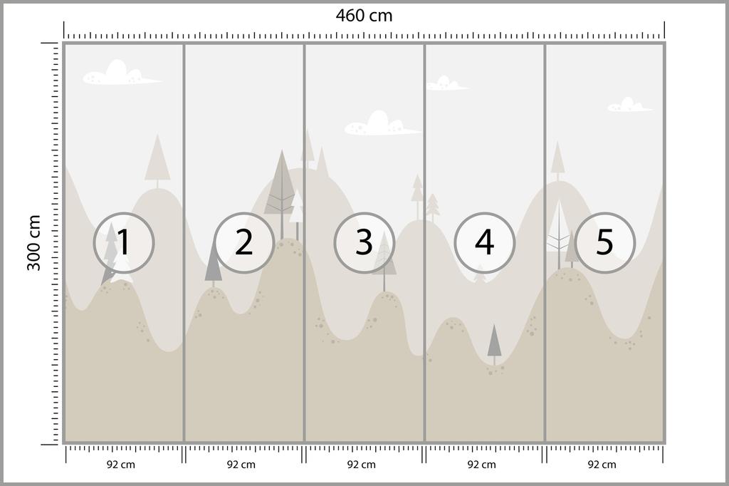 Photomural Fairytale Hills Structural Vinyl 460x300