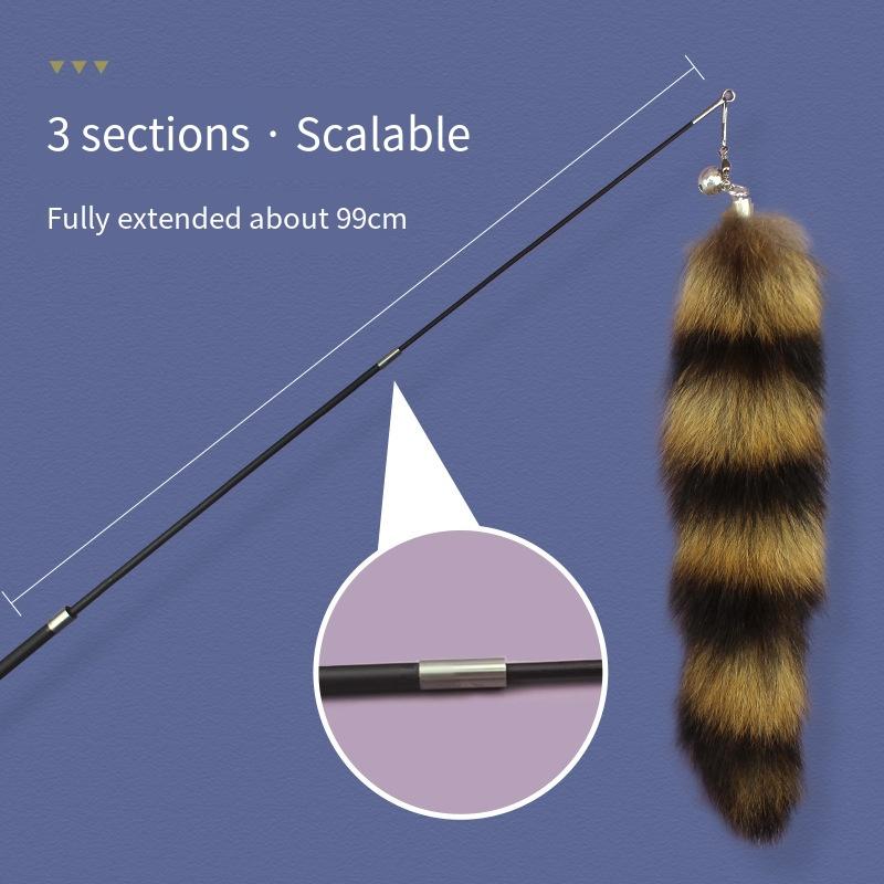 1PC Cat Teaser Cat Toy Fairy Cat Fox Tail Feathers Telescopic Long Pole To Relieve Boredom Cat Supplies Cat Toys