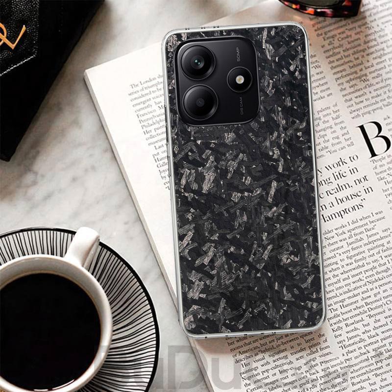 Forged Carbon Pattern Cover For Xiaomi Redmi Note 14 13 12S 12 11 Pro Plus Phone Case 11S 10S 10 11E 11T + 9S 9 Print Coque