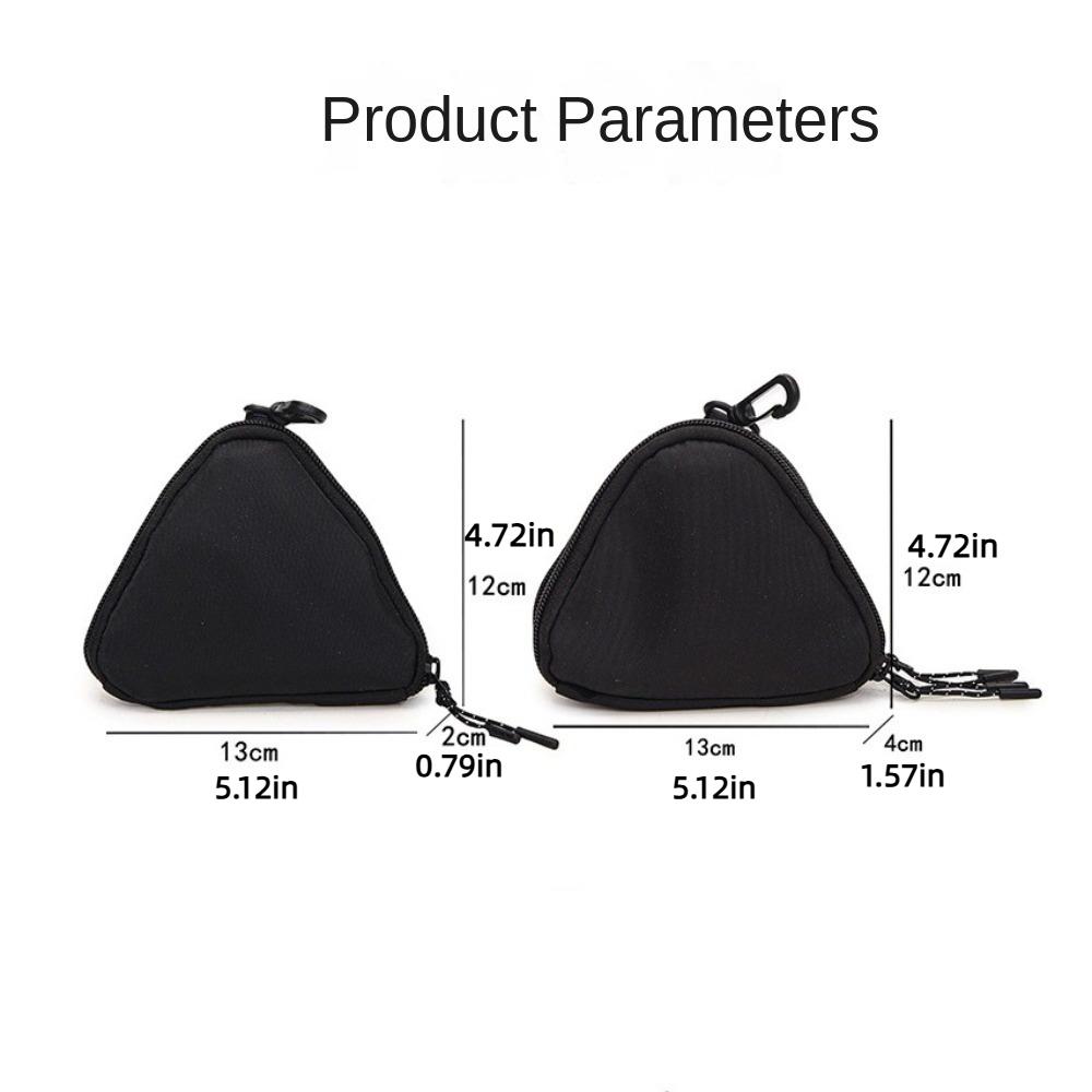 Multi-functional Triangle Coin Pouch Zipper Lipstick Storage Bag Simplicity Cash Wallet  Women