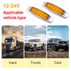 12/24V Auto Trucks Side Marker Light Front/Rear Trailer Turn Signal Light Indicator Light Rear Lights Car Yellow Led Lamp