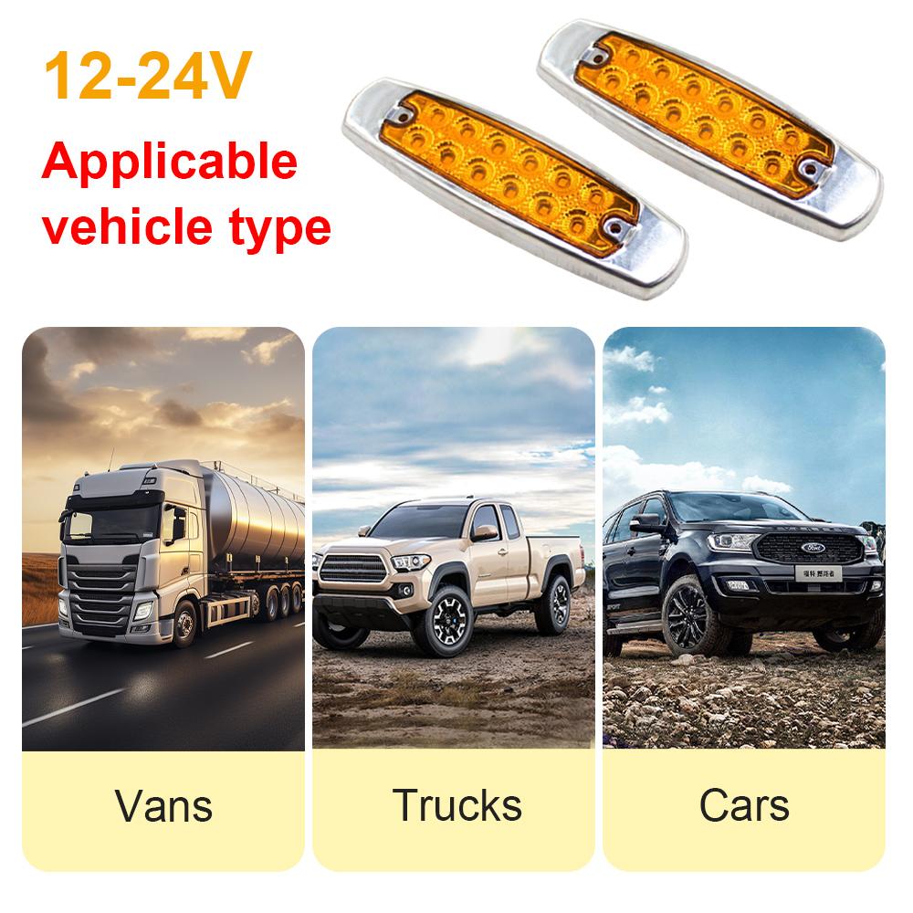 2/5 ks Nákladní automobily LED boční obrysové světlo Světlo s vůlí Vodotěsné 12V 24V 12 LED Pro nákladní automobil Přívěs Nákladní automobil Karavan Autobus Dodávka Člun