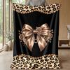 Leopard and Palm Jungle Print 1 Theme blanket Lightweight Warm Flannel Blanket Decorative Throw Blanket for Home Decoration
