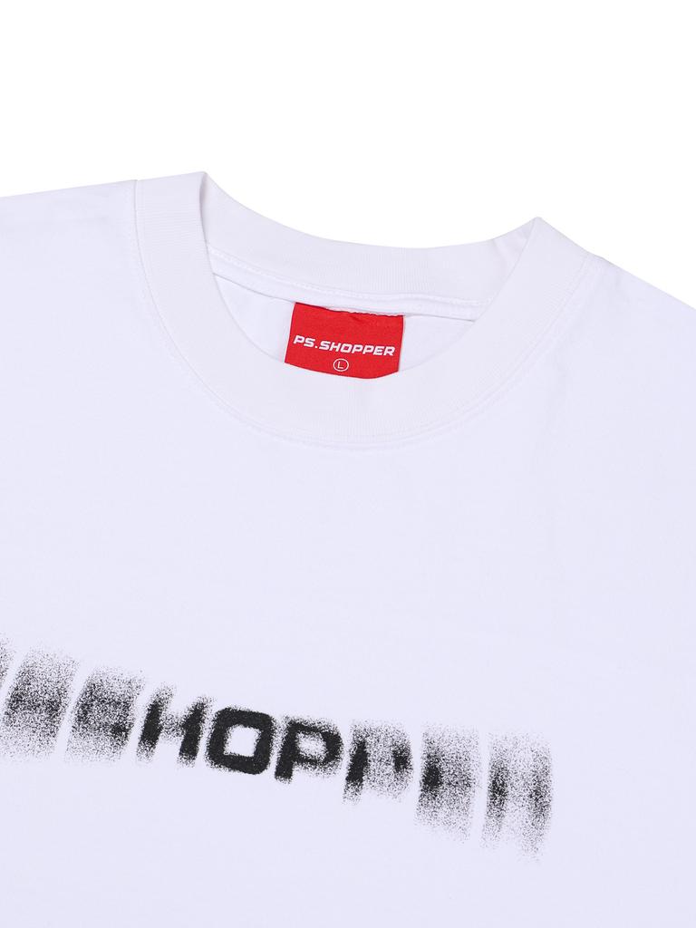 PSSHOPPER Ghost Logo High Density Short Sleeve T-Shirt [White]