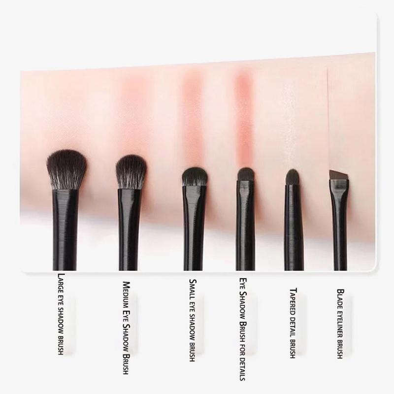 Natural Eye Makeup Brushes Set Eyeshadow Brush Eyebrow Contour Eyeliner Brush Women Eyes Cosmetic Blending Detail Make Up Tools