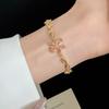 Exquisite Elegance Bracelet Fashion Shiny Rhinestone Bangle Zircon Flower Bracelet  Wedding