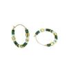 Boucles d'oreilles - Luxenter - Ihun - Argent 925 - Or jaune 18 carats - Malachite