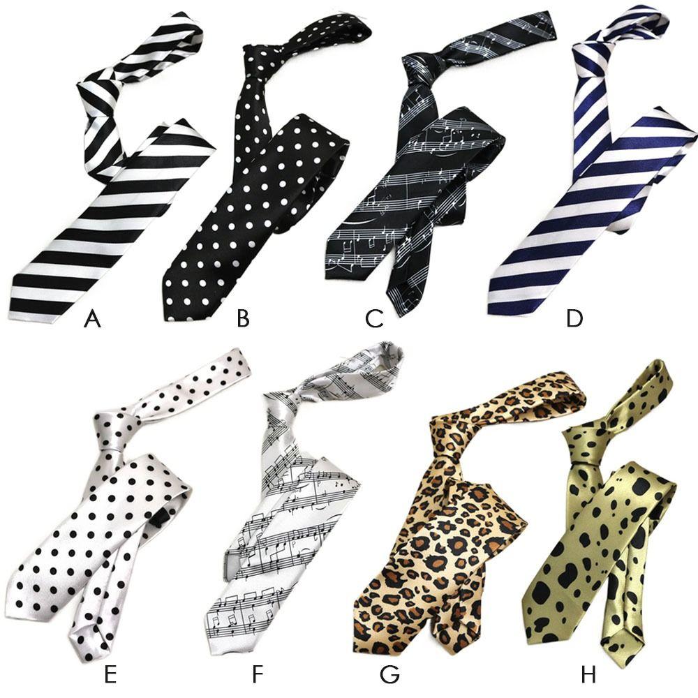 Trendige Gestreifte Krawatte 5 cm Breit Schmale Krawatte Retro Leopardenmuster Krawatte Tägliche Kleidung