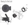 2PCS/4 Pieces Black 2inch Round Flush Pull Slam Latch Lift Slam Latch Hardware With Lock Key Kit For Boat RV Yacht Accessories