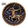 Zero Foundation Crafting Zodiac Sign Faux Pearl Art Kit, 12 Signs DIY Painting Craft Kits, Round 3D Constellation Wall Kit for Adults, Handmade