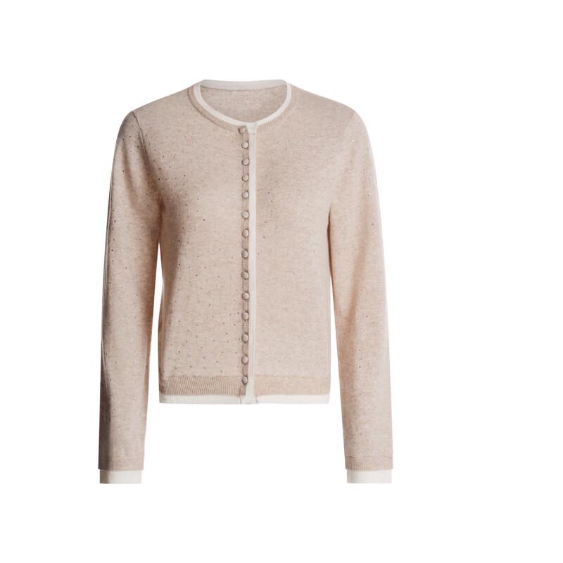 ELLASSAY Women's Slim-Fit Round Neck Knit Cardigan