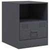 Vidaxl Szafka Nocna, Antracytowa, 34,5X39X44 Cm, Stal