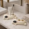 Creative Puppy Toothbrush Holder Ceramic Electric Toothbrush Stand  Washstand