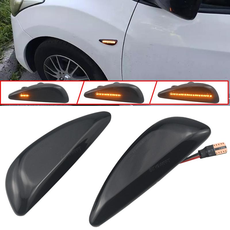 LED Dynamic Side Marker Light Arrow Turn Signal Blinker Lamps For Hyundai Solar Verna Accent 2011-2016